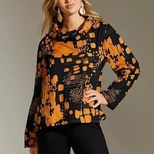 NWT Bryn Walker Etta Organic Cotton Poplin‎ Cowl Neck Tunic Top Size XXS Artsy